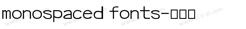 monospaced fonts字体转换